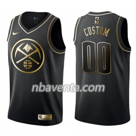 Camiseta Hombre Denver Nuggets Personalizadas Nike Negro Golden Edition Swingman